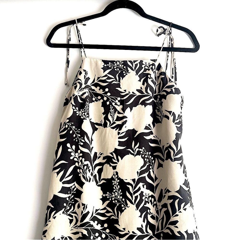 Tribe Alive Silk Floral Tie Shoulder Slipdress Midi Dress Size XS NWT - Picture 5 of 8